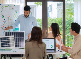 Solar Marketing Mastery: Boost Your Brand and Increase Sales New Design of solar cell panel renewable energy innovation at office