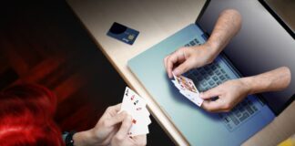 How to Avoid Online Casino Scams woman playing online casino poker game