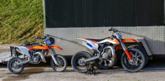 How Custom KTM Graphics Enhance Your Ride: Personalization, Protection, and Performance mountain off-road motorcycles on the parking lot