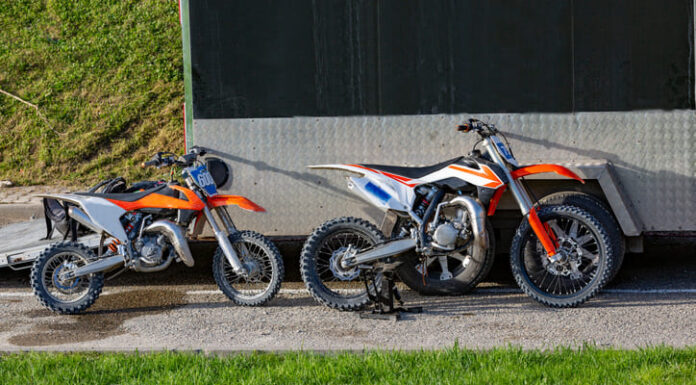 How Custom KTM Graphics Enhance Your Ride: Personalization, Protection, and Performance mountain off-road motorcycles on the parking lot