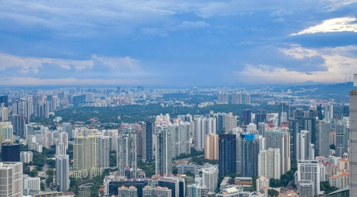 Aerial View of City Buildings in Singapore