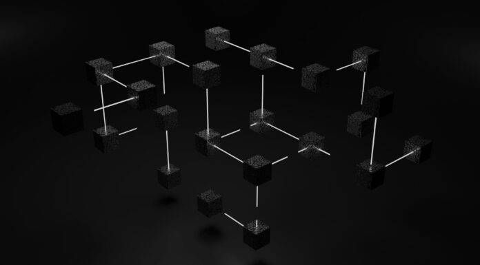 3D cubes connected by wired
