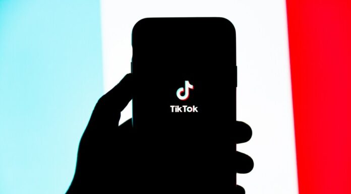 TikTok running on iPhone