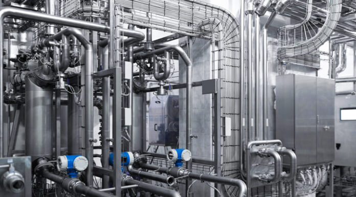 Interlacing of metal pipes.