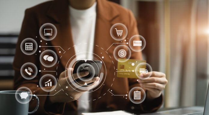 Transform Your Business with the Best Payment Solution Closeup women holding hand credit card. Businessman use smartphone online payments shopping in the morning.