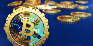 Blockchain and Cryptocurrencies: The Next Big Bet for European Casinos? bitcoin logo gold coins that scatter in different directions.