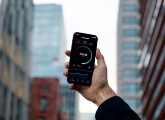 A person holding a cellphone