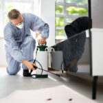 Pest Control Exterminator Services Spraying Insecticide