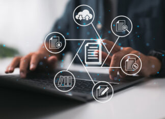Corporate files and information are housed, searched, and managed using a DMS (Document Management System).