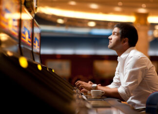 Casino slot machine player
