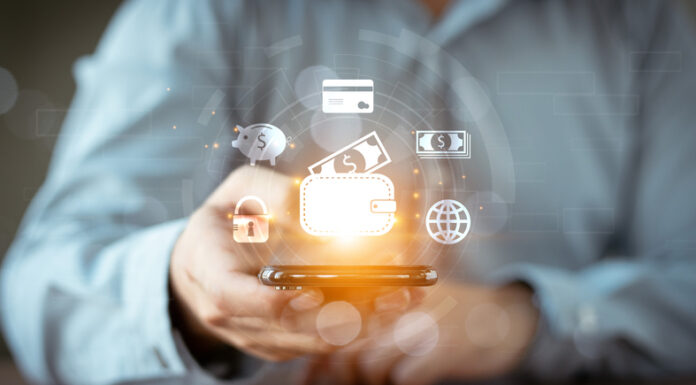 3 Mobile Banking Trends that Promise to Transform the Retail Sector in 2025 Businessman Hand Using Mobile Phone to Connect Digital Wallet.