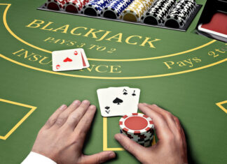 Blackjack casino Table