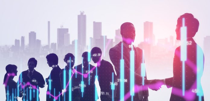 Financial technology concept. Fintech. Group of businessperson. Teamwork. Human resources. Human resources for Pay Trends to Expect in 2025 for Leaders