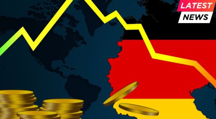 German economic crisis and piles of gold coins