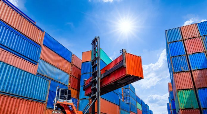 Best B2B Platforms for Export Business ontainer stacker crane lifting up stacking container box in yard, Container loading cargo freight in import and export business logistic company, Industry logistic and transportation