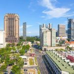 Construction of Skyscrapers at Bugis Streety Shopping District in Singapore daytime - Tampines