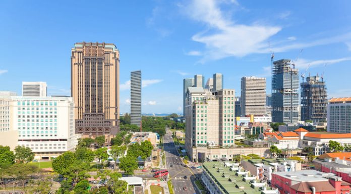 Opportunities in Tampines: Offices, Malls & Aurelle Showflat Construction of Skyscrapers at Bugis Streety Shopping District in Singapore daytime - Tampines
