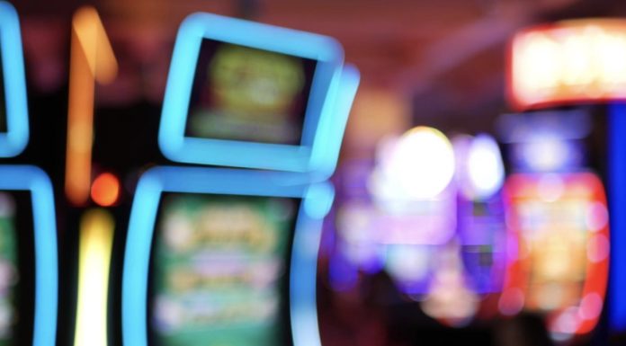 Defocused slot machine for online pokies