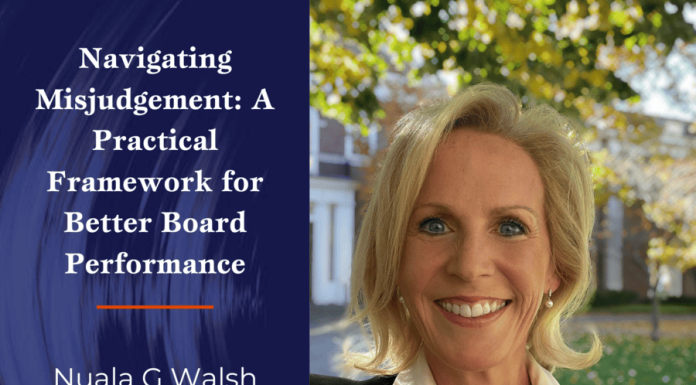 Nuala G walsh for The Navigating Misjudgement - A Practical Framework for Better Board Performance