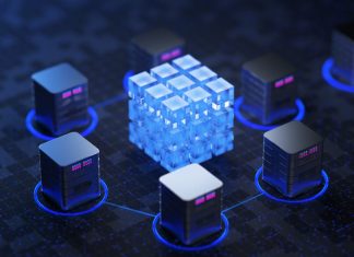 How to Choose the Best Proxy Server for Secure and Anonymous Browsing? cloud database, server power station of the future. Data transfer technology. Synchronization of personal information.