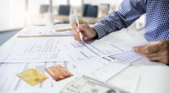 Account documents and financial paperwork