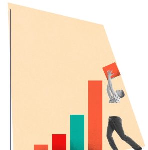 Innovation - Man lifting large block 