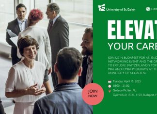 Meet University of St.Gallen MBA and International EMBA in Budapest!