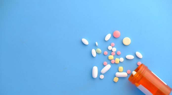 Close up of many colorful pills and medicine.