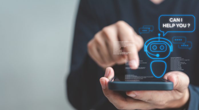 Chatbot conversation Ai Artificial Intelligence technology online customer service.