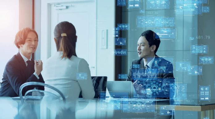 Business people strategizing and planning