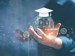 Technology course, teaching, Online MBA, business training concept.