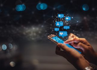 Leveraging Technology to Enhance Networking and Connectivity Young woman using smart phone, social media marketing , networking
