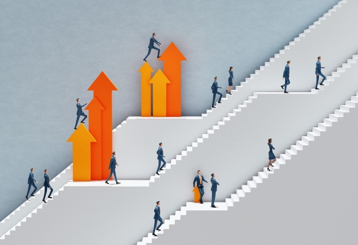 AI - stairs with an arrow