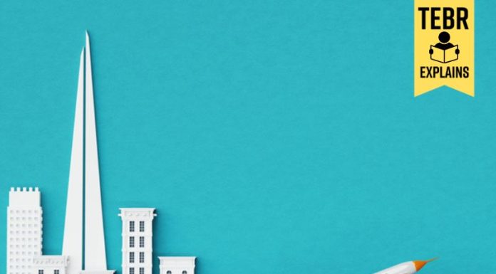 New successful start up idea, business people in suits are people walking with rocket