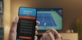 Georgia's live in-play betting app on smartphone display