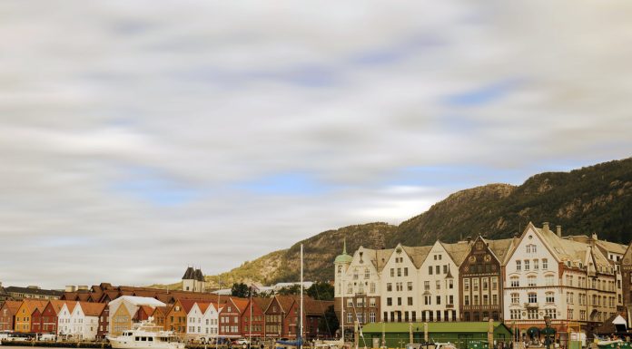View of the quay of Bergen, Norway