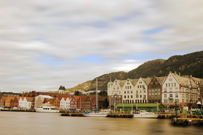 View of the quay of Bergen, Norway