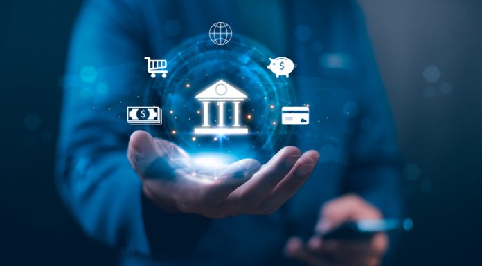 Businessman use smartphones with digital technology for online banking transaction