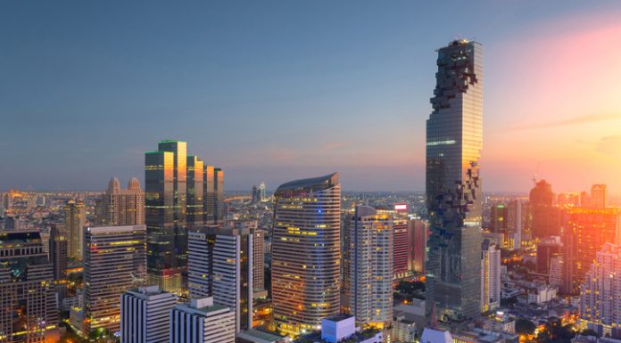 Why Thailand Is a Strategic Hub for Foreign Entrepreneurs Bangkok city downtown,Mahanakorn tower with sunset sky