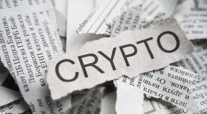 Crypto on newspaper
