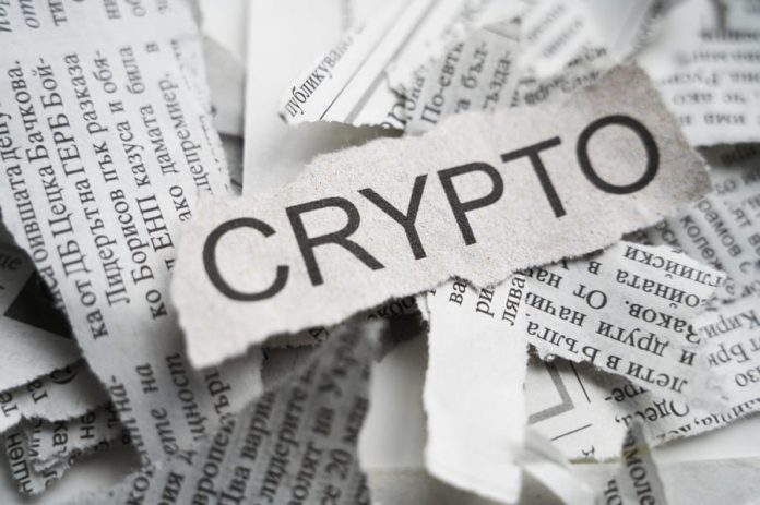 Crypto on newspaper