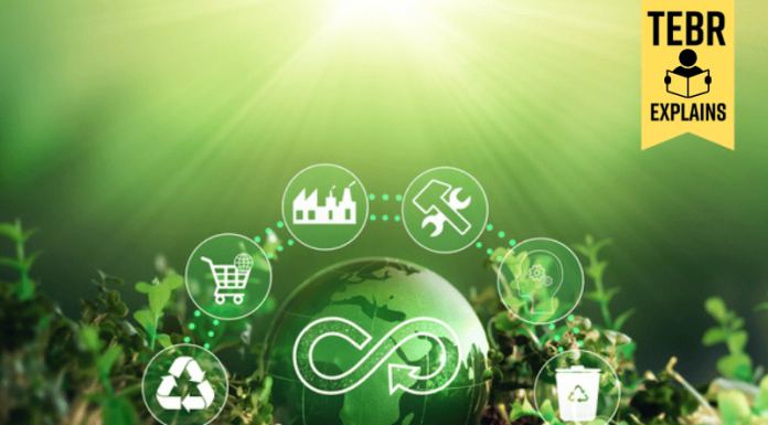 What Is the Circular Economy? A Business Model for Sustainability Circular economy concept. Sharing, reusing,repairing,renovating and recycling existing materials and products as much possible.