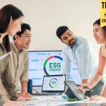 Understanding ESG: Why Environmental, Social, and Governance Factors Matter Team discussing environmental sustainable governance in the office