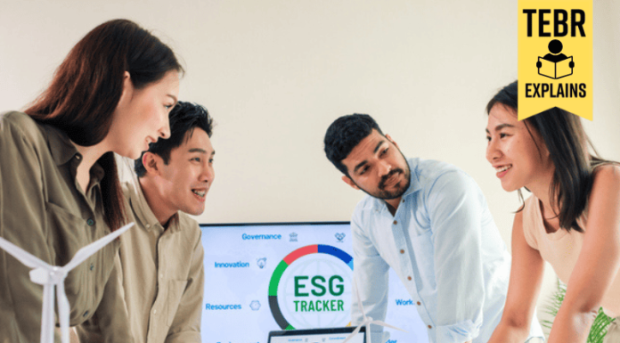 Understanding ESG: Why Environmental, Social, and Governance Factors Matter Team discussing environmental sustainable governance in the office