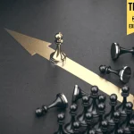 Understanding Competitive Advantage and How Businesses Keep It Golden pawn beating competition over black background. Business competitive