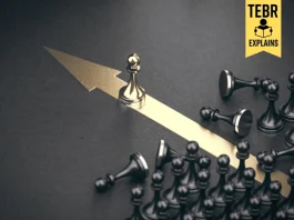 Understanding Competitive Advantage and How Businesses Keep It Golden pawn beating competition over black background. Business competitive