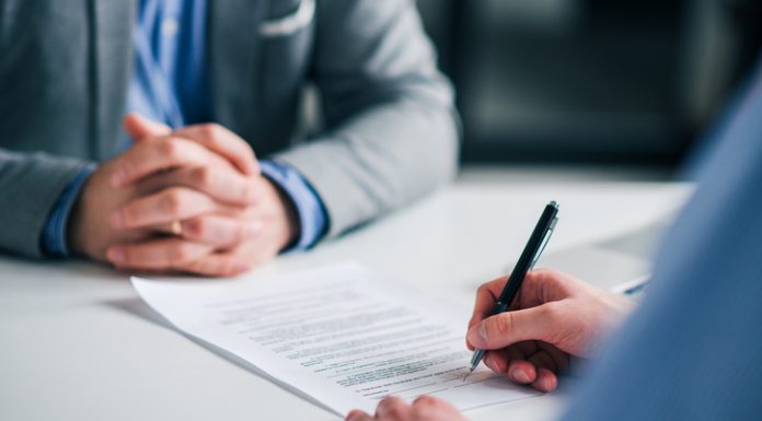 Signing contract on a meeting