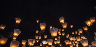sky lantern festival in Taiwan