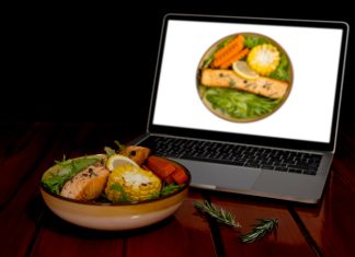 How a Chilean Seafood Brand Looks Better than Before with Generative AI Seafood brand editing on computer