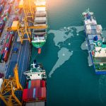 Powering the Next Industrial Shift: How IoT and Renewable Energy Are Redefining Global Supply Chains ontainers ship cargo business commercial trade logistic and transportation of international import export by container freight cargo ship with on worldmap